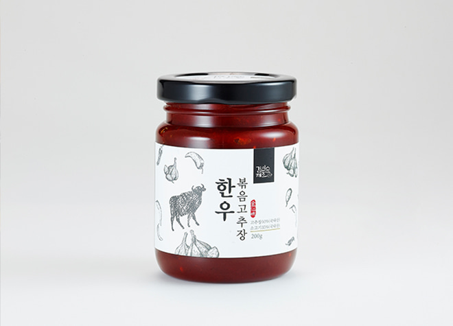 김인순제조 저염 볶음 고추장 210g, 한우
